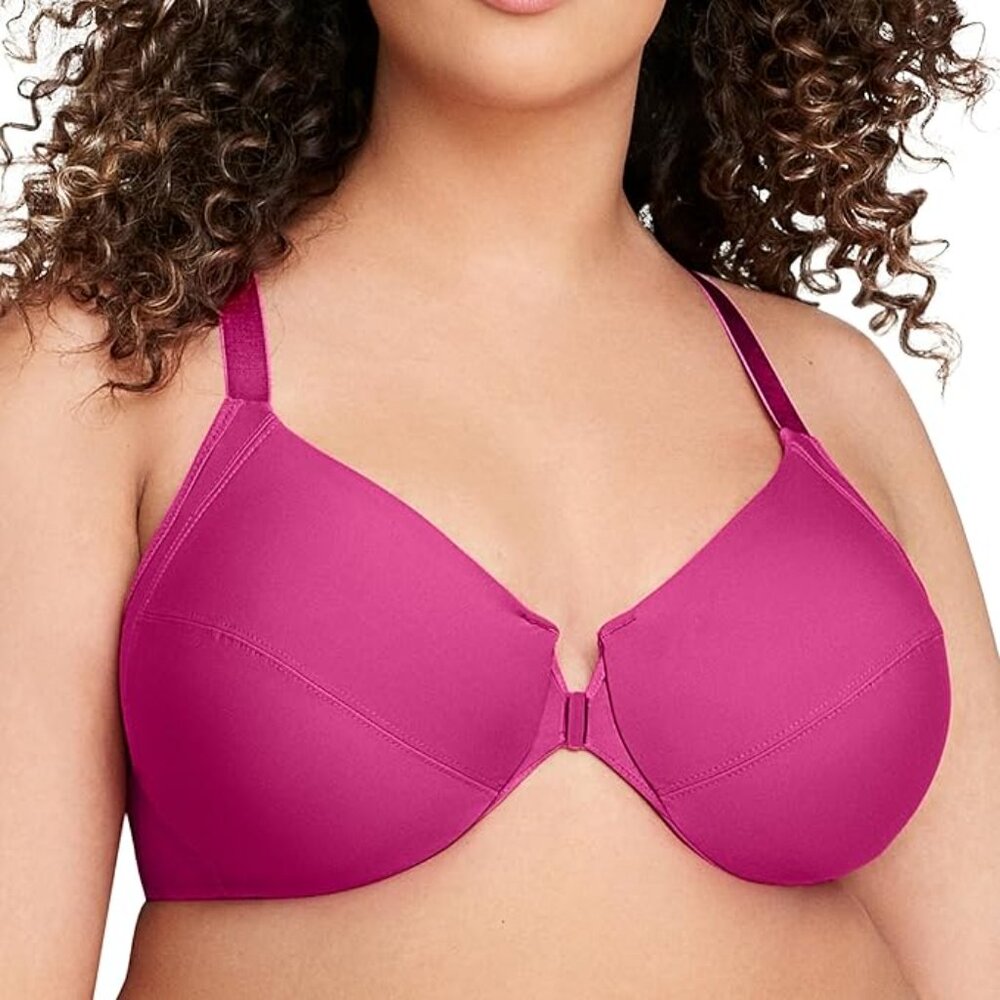 Glamorise Plus Size Front-Closure Wonderwire Bra Underwire 1247 42C. NWOT